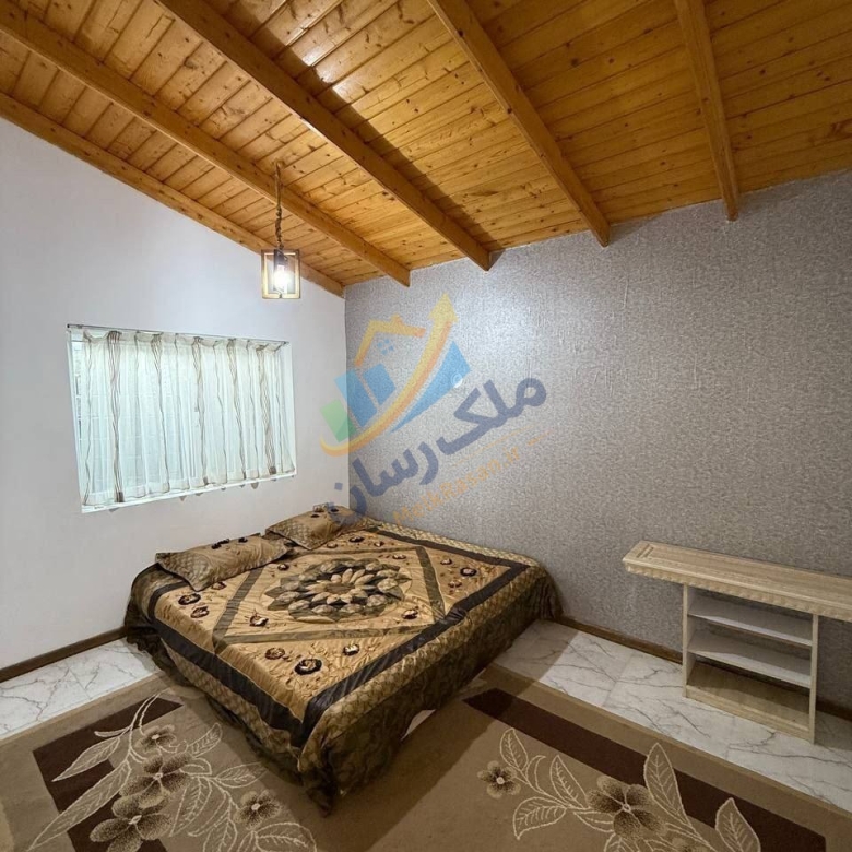 ویلاباغ فول مبله در منطقه جنگلی آمل با ۱۸۰ متر زمین، ۱۰۰ متر بنا، ۲ خواب مستر و ویوی بی‌نظیر نمای اتاق